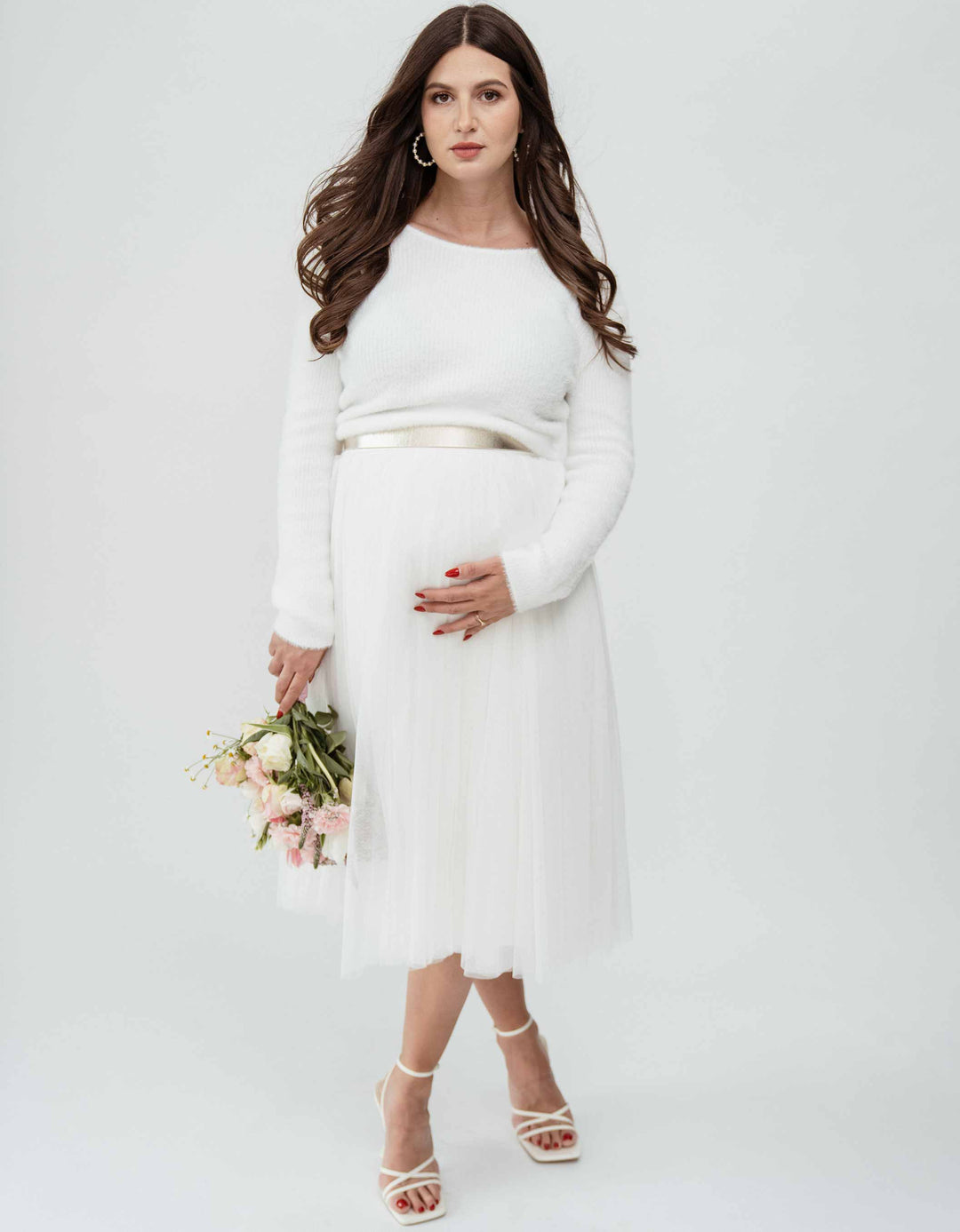 Sofort lieferbar - Made in Europe - Designed in Berlin, Germany Schwanger heiraten: Tüllrock mit Gummibund als Alternative zum Brautkleid, Zweiteiler für die Hochzeit, Standesamt. brautkleid schwanger brautkleider für schwangere Schwangerschafts-Brautkleider Festliche Umstandskleider - Umstands- & Stillmode