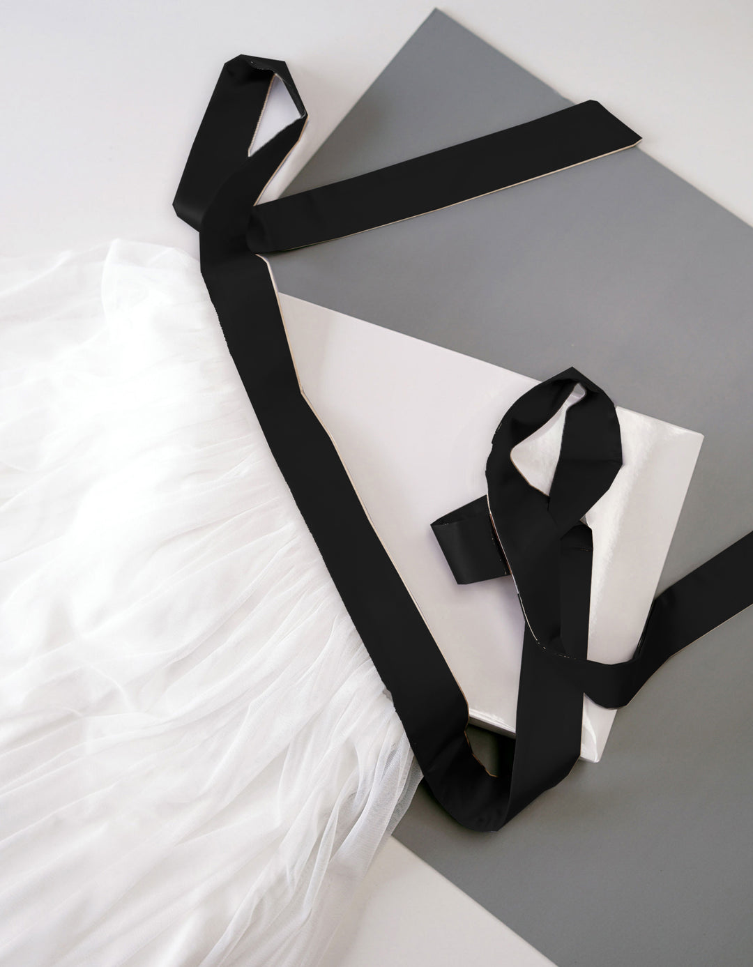 Constant Love Satinband Brautgürtel Schwarz