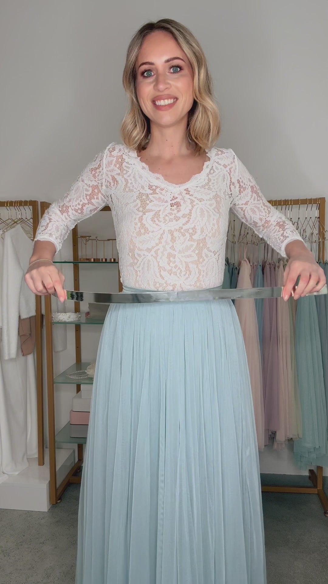 CONSTANT LOVE Braut Spitzenoberteil ROM Cremeweiss