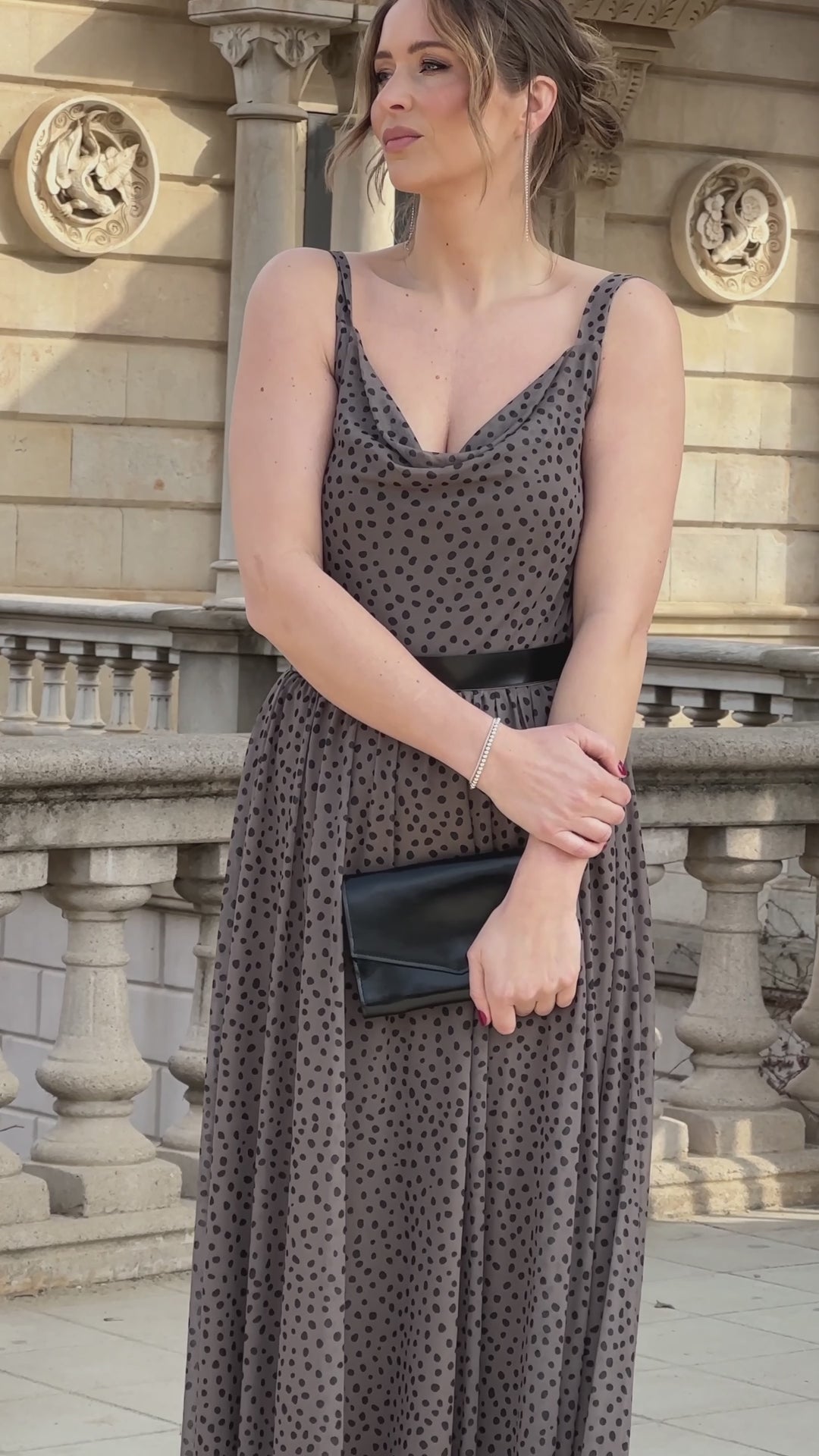 CONSTANT LOVE Tüll Rock Midi Taupe Dot