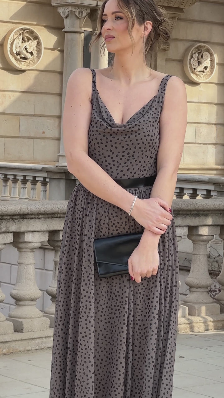 CONSTANT LOVE Tüll Rock Midi Taupe Dot