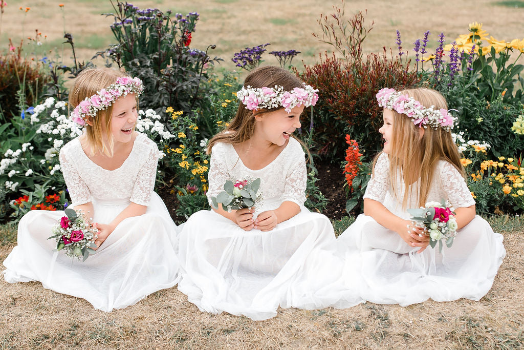 Kleider für Blumenmädchen auf der Hochzeit