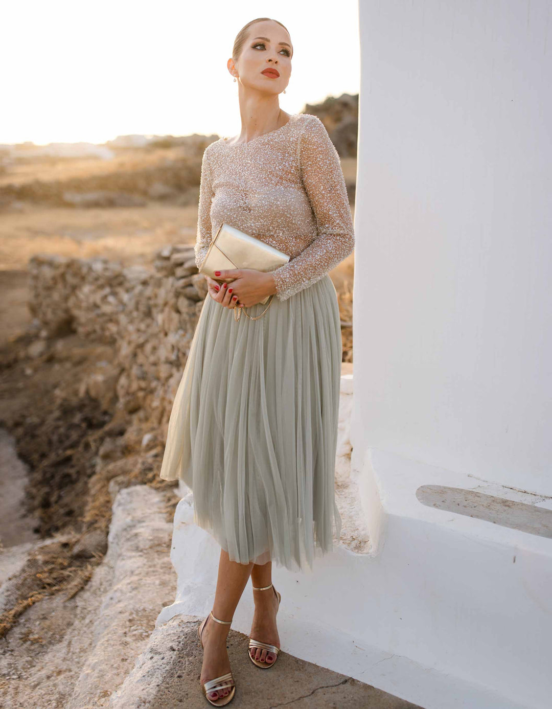 Hochzeitsgast Brautjungfer Kleid Jacke Multi Wrap Dress