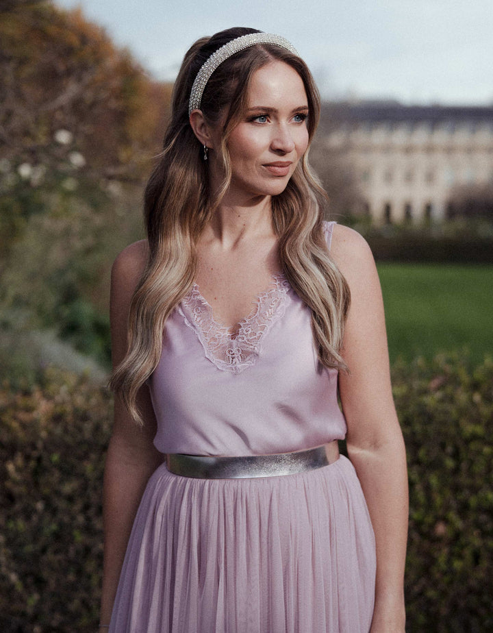 CONSTANT LOVE Top AMIENS Satin Oberteil Altrosa