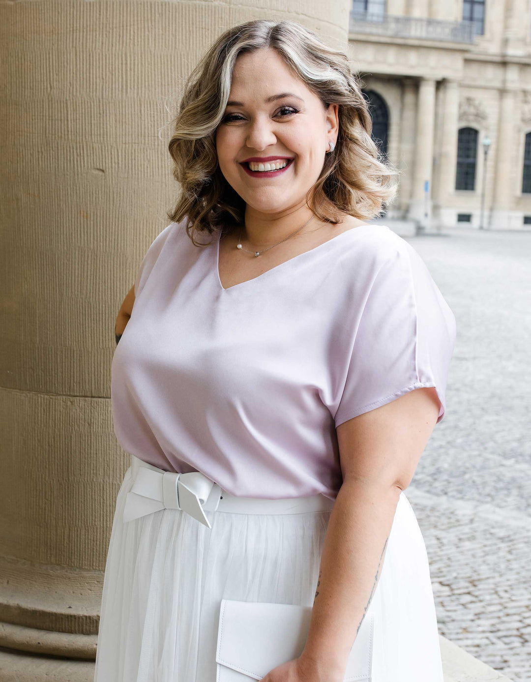 CONSTANT LOVE CURVY RIMINI Satin Oberteil Altrosa