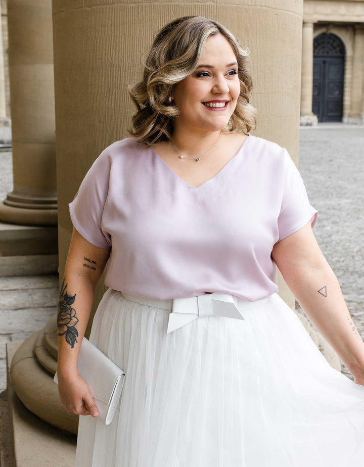 CONSTANT LOVE CURVY RIMINI Satin Oberteil Altrosa