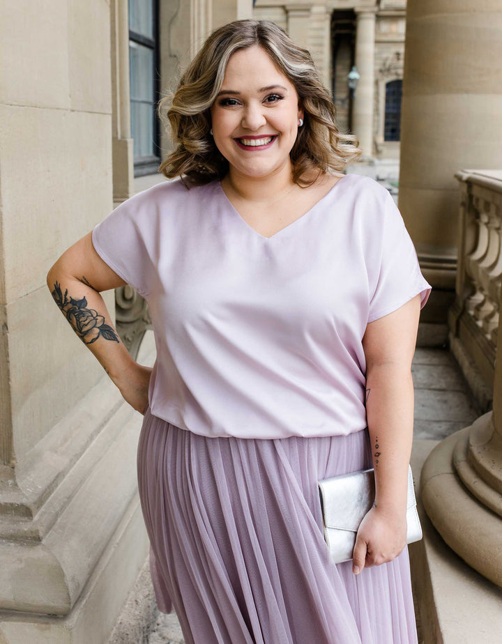 CONSTANT LOVE CURVY RIMINI Satin Oberteil Altrosa