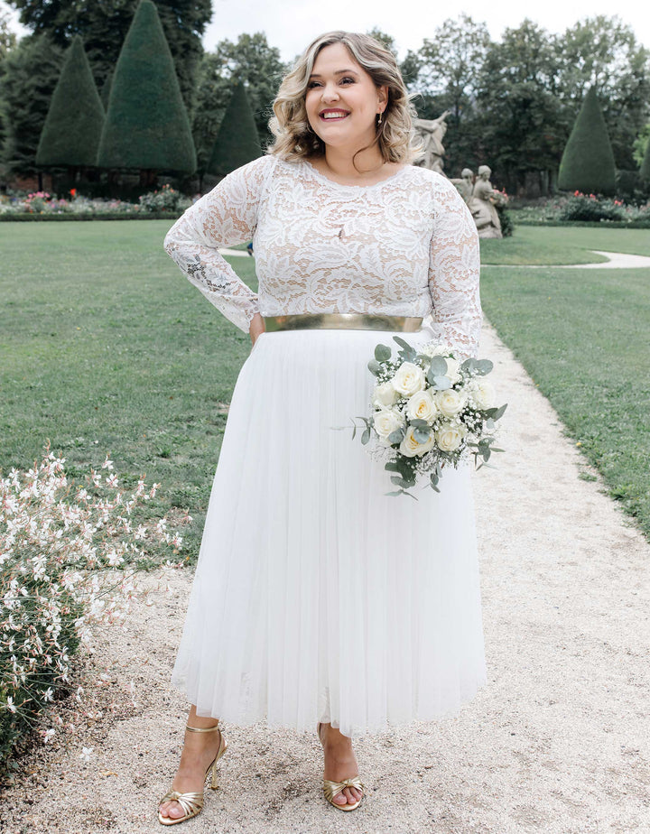 CONSTANT LOVE CURVY Tüll Rock Braut Midi