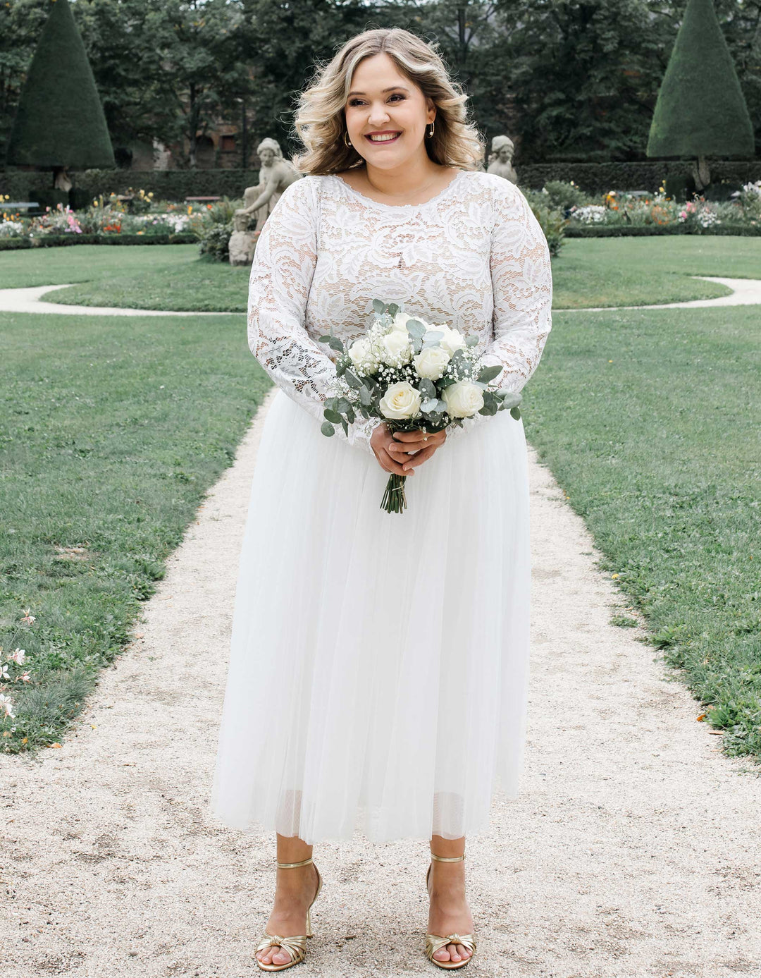 CONSTANT LOVE CURVY Tüll Rock Braut Midi