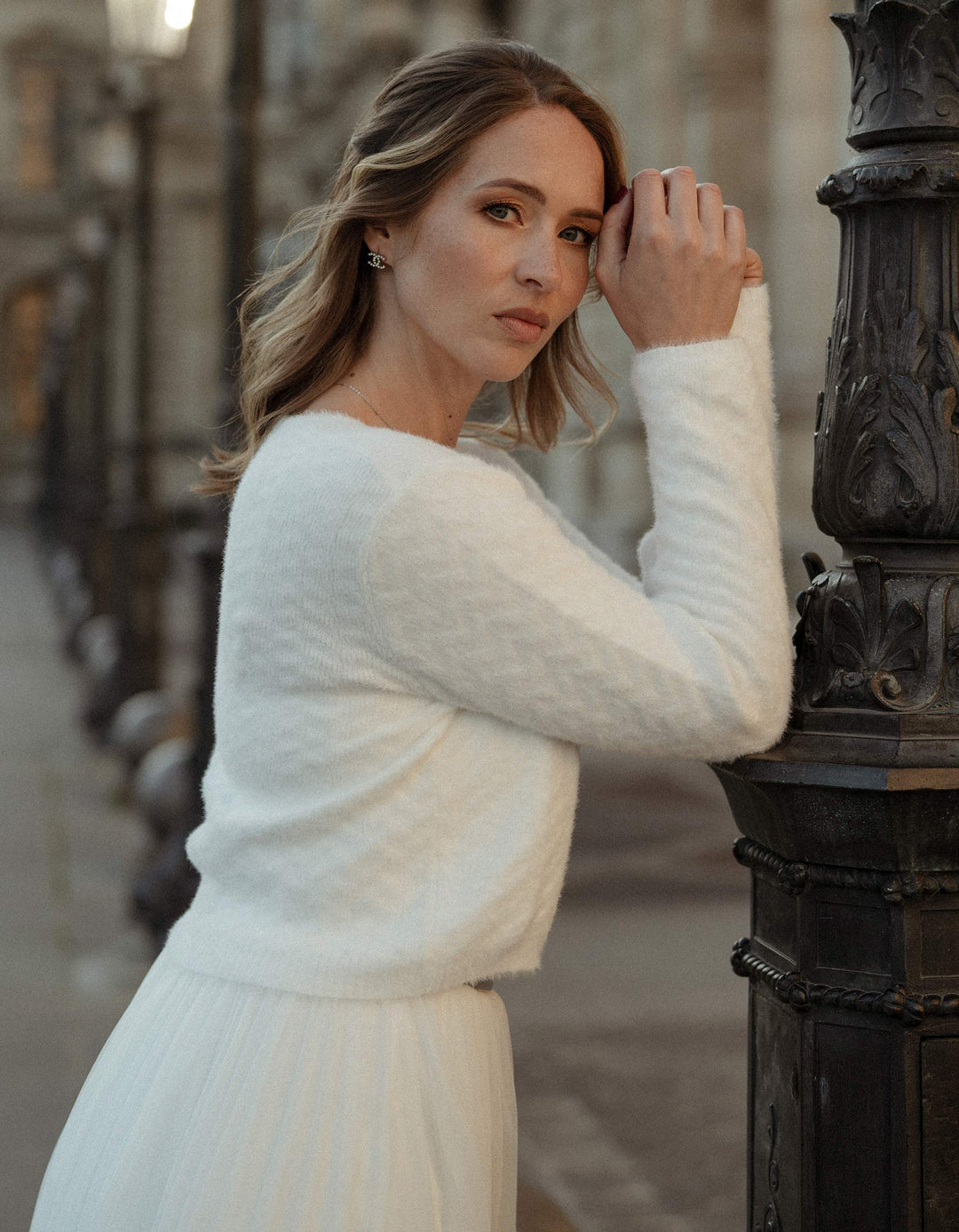 CONSTANT LOVE Cremeweiss Braut ROANNE-Strickjacke