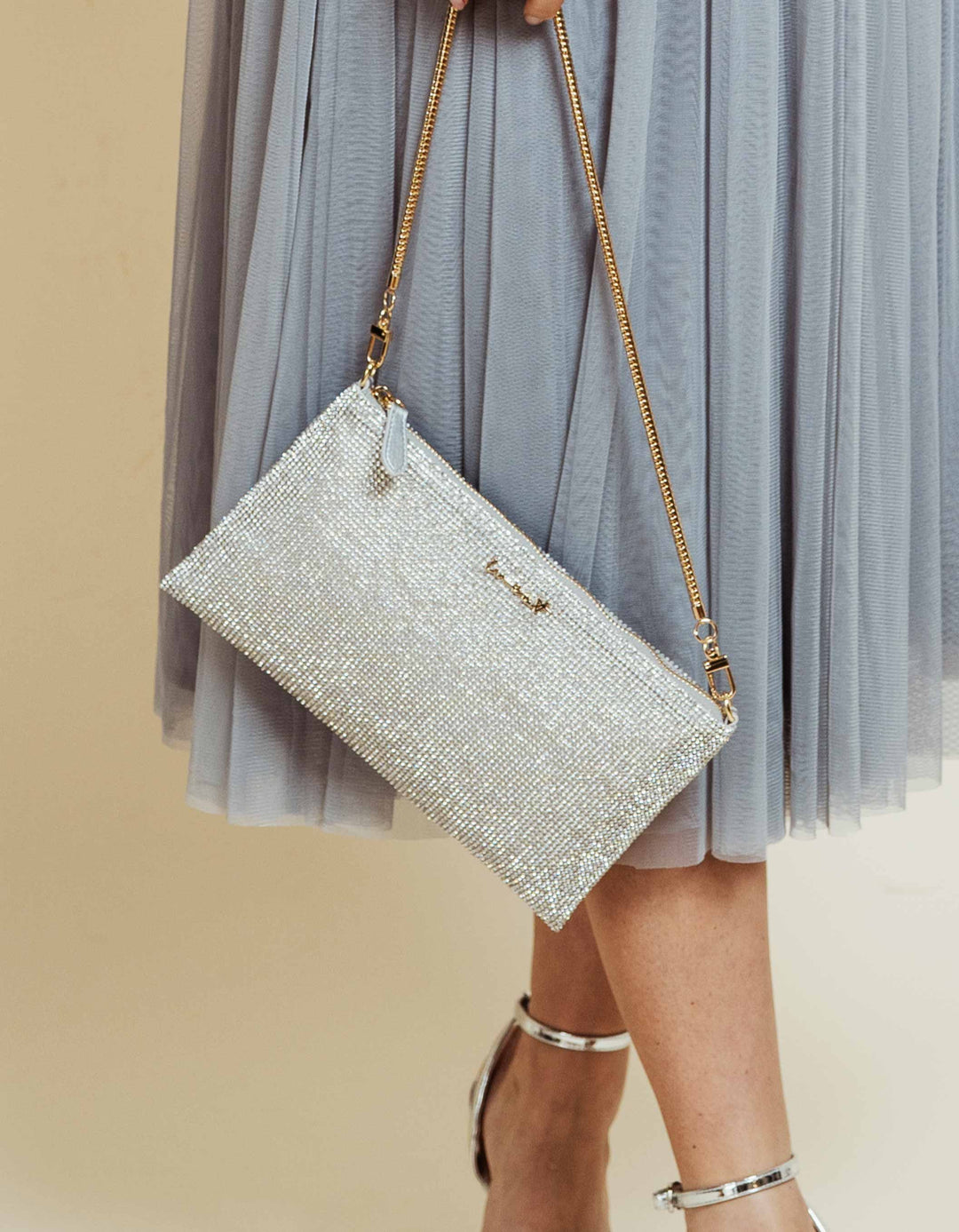 Abendtasche Kleine Tasche Glitzer WEAT CLUTCH BAG CRYSTAL