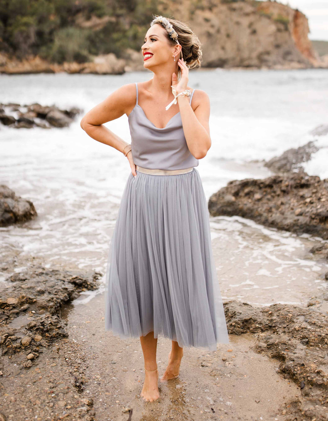 CONSTANT LOVE Tüll Rock Midi Grau limitiert1