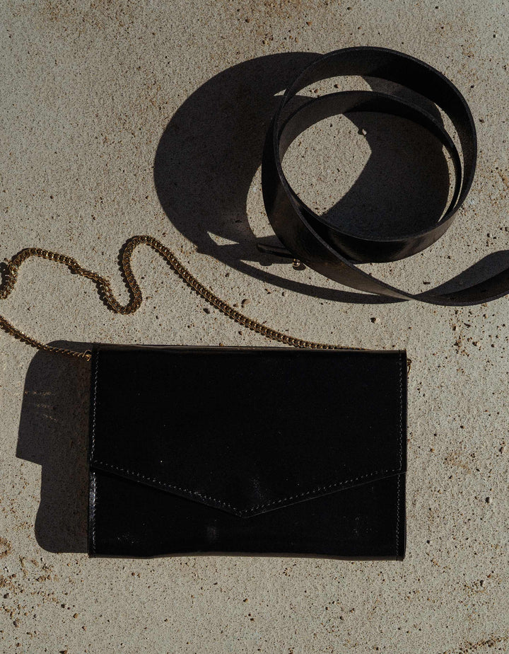 Constant Love Gürtel Shiny Schwarz 3cm - Bequemer Taillen-Gürtel in Shiny Schwarz - limitiert