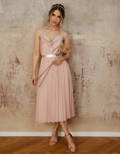 CONSTANT LOVE Tüll Rock Midi Soft-Rose