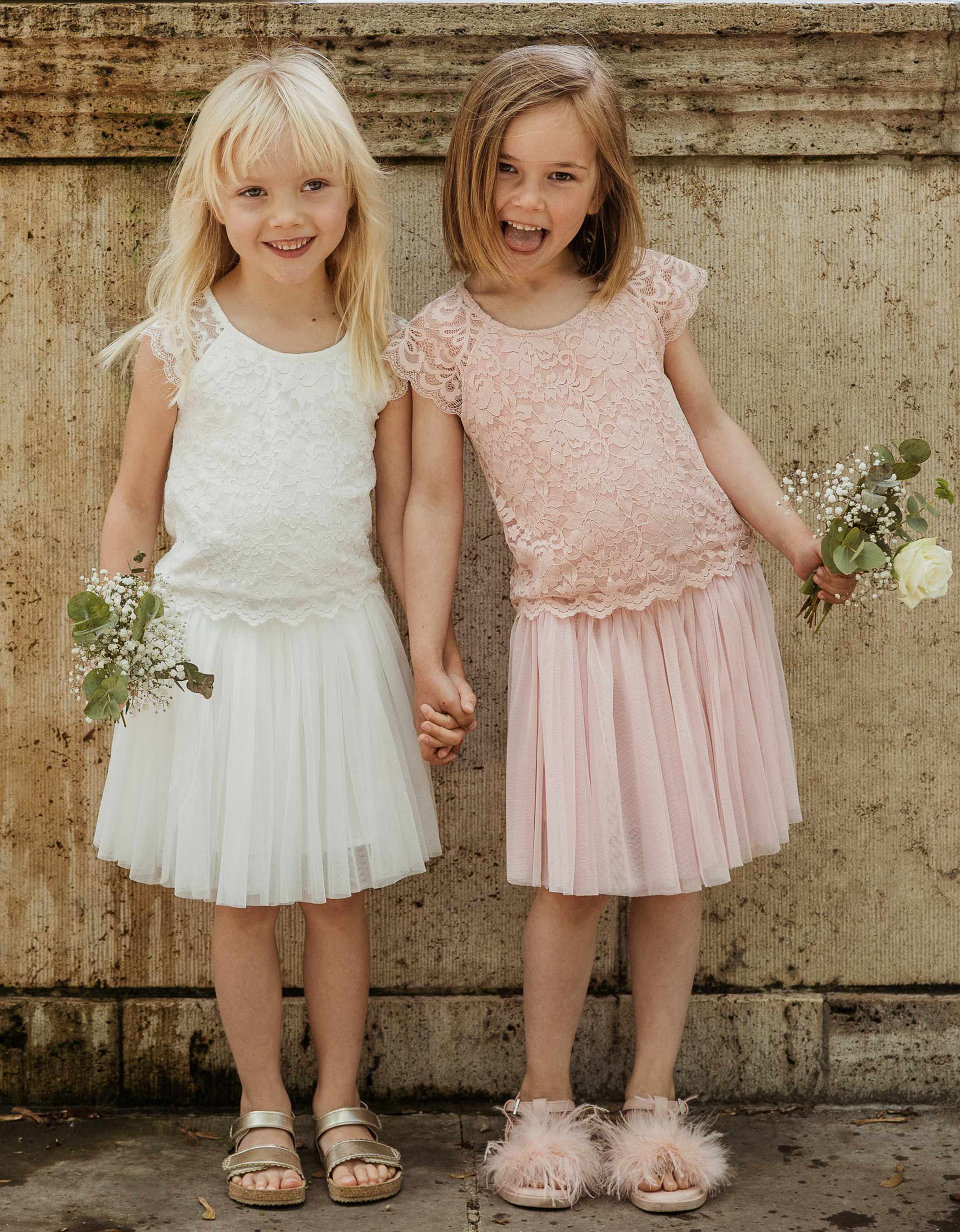 Mädchen-Kleid Mit Blumen-Fliege – ärmellos, Rosa, Knielang, Perfekt Für Hochzeiten, Partys & Festliche Anlässe