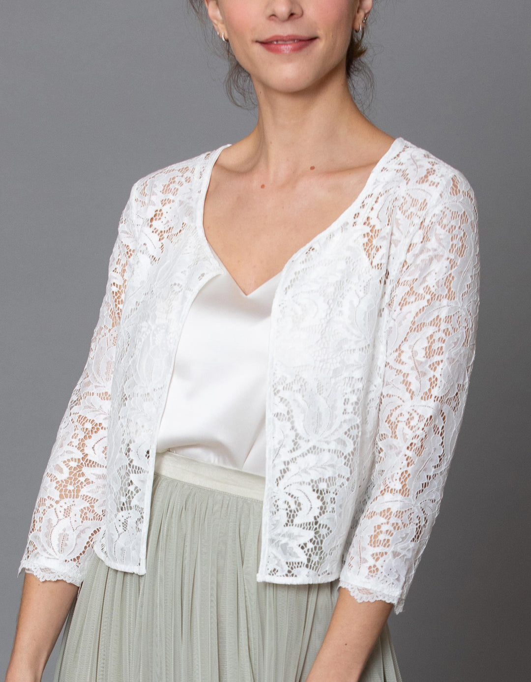 Lace Bolero Jacke Kurzarm Bolero Jacke Kurzarm Schwarz Short