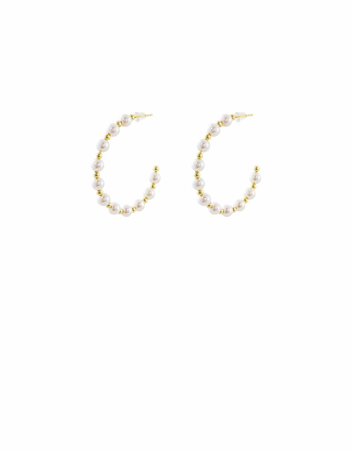 Ohrringe Perlenloop Gold - 925er Silber 14k vergoldet