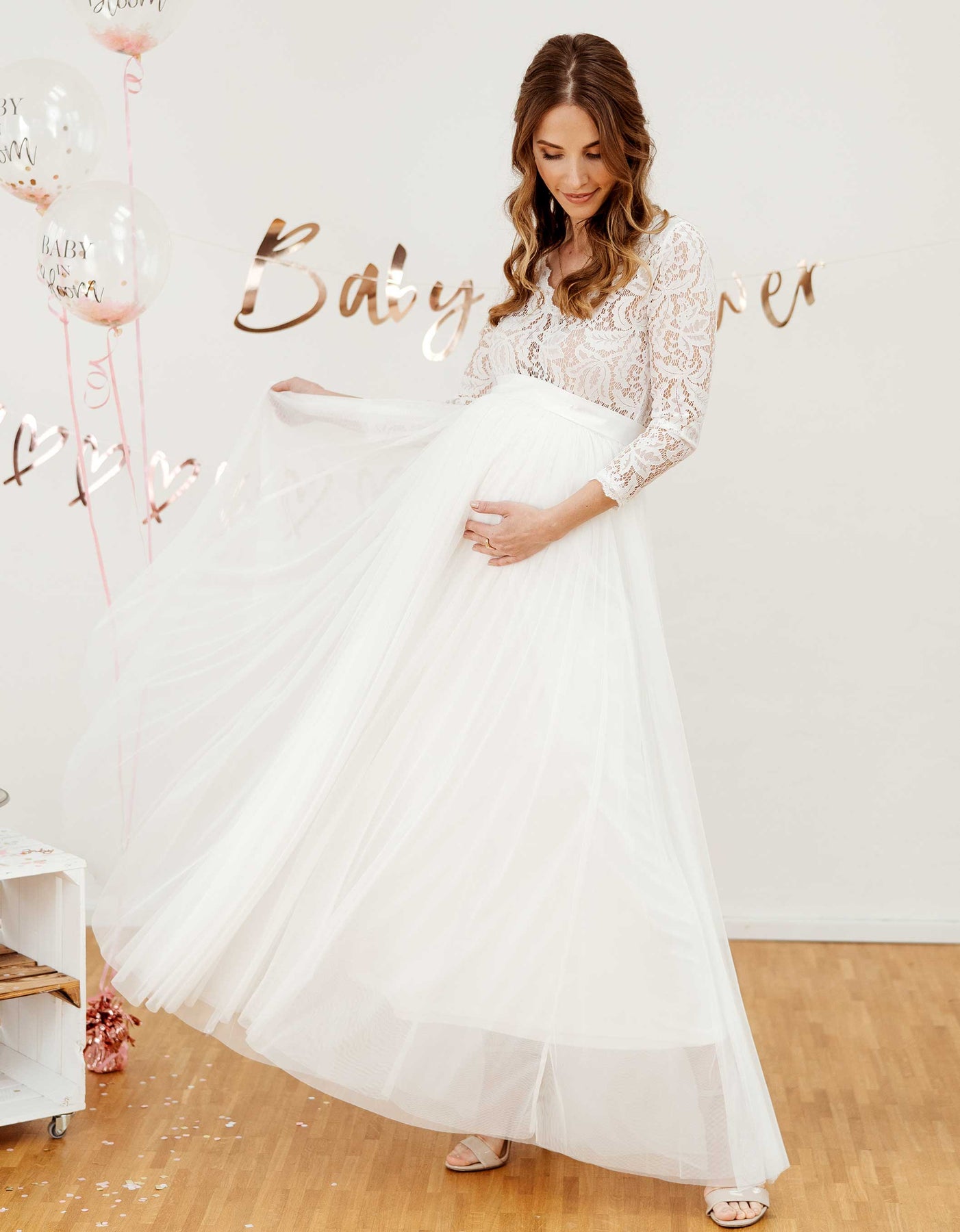 Umstandskleider hochzeit weiß clearance